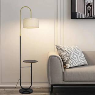 落地灯简约现代客厅沙发卧室床头茶几置物一体茶几设计感立式台灯