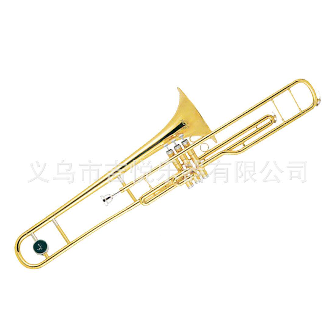 SLAD立E立键长号降B调洋乐LD-T986三键行进长号金色西乐器拉GY016