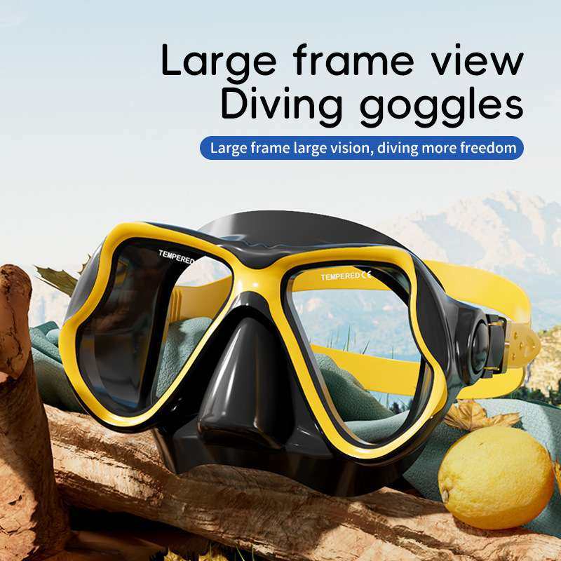 国洋自由潜水镜专业浮潜面镜防水防雾成人潜水镜近视镜片浮潜装备