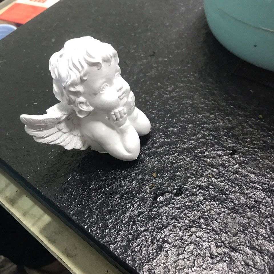 迷你复古白色天使装饰品雕塑石膏人物家居摆设小摆件工艺品书桌