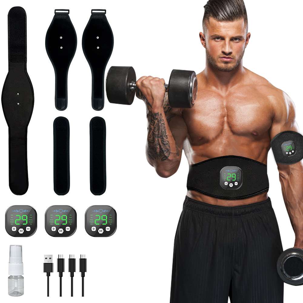 智能EMS健腹器懒人健身腹肌贴塑身按摩仪甩脂机家用腰部按摩仪