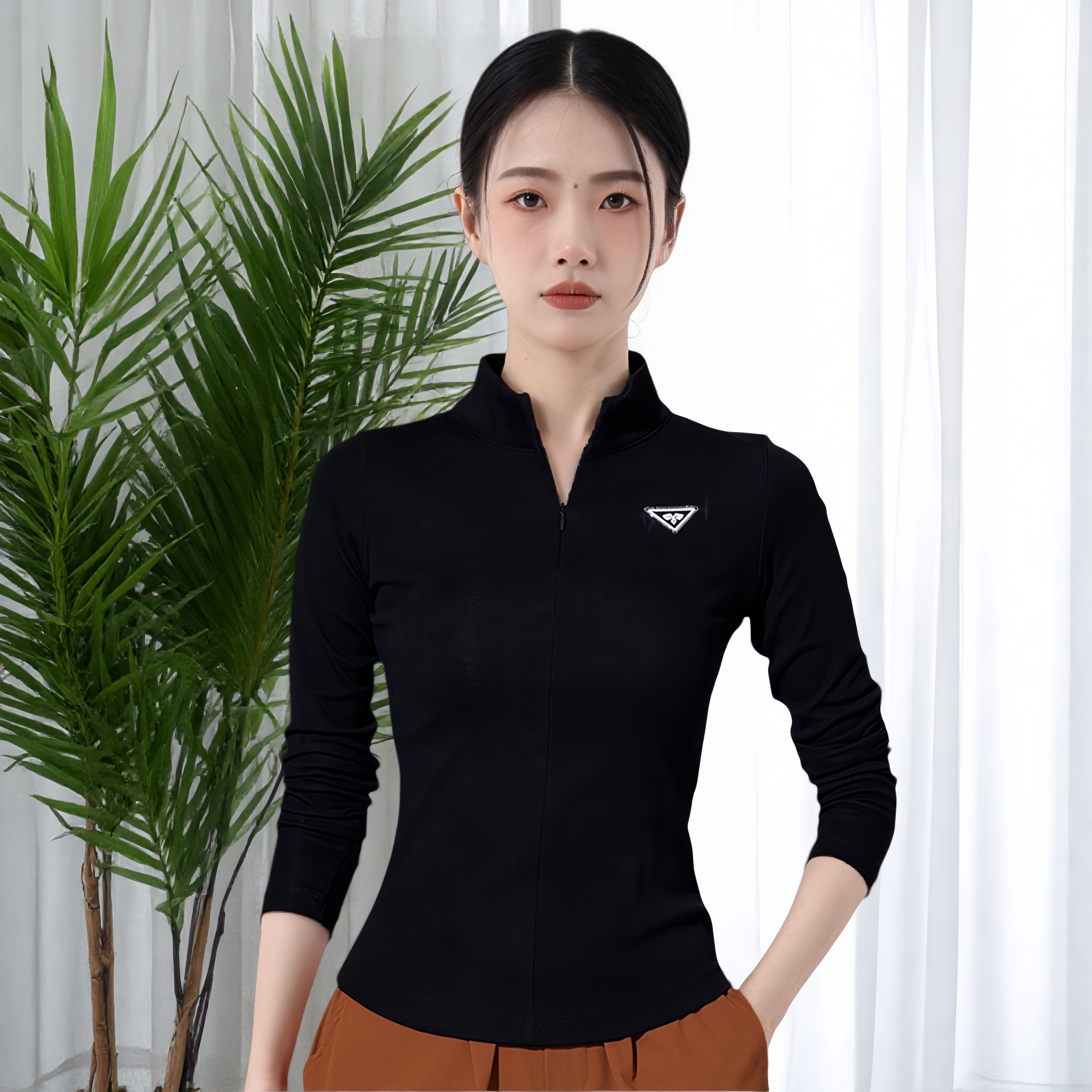 现代舞拉丁舞上衣立领古典练功服