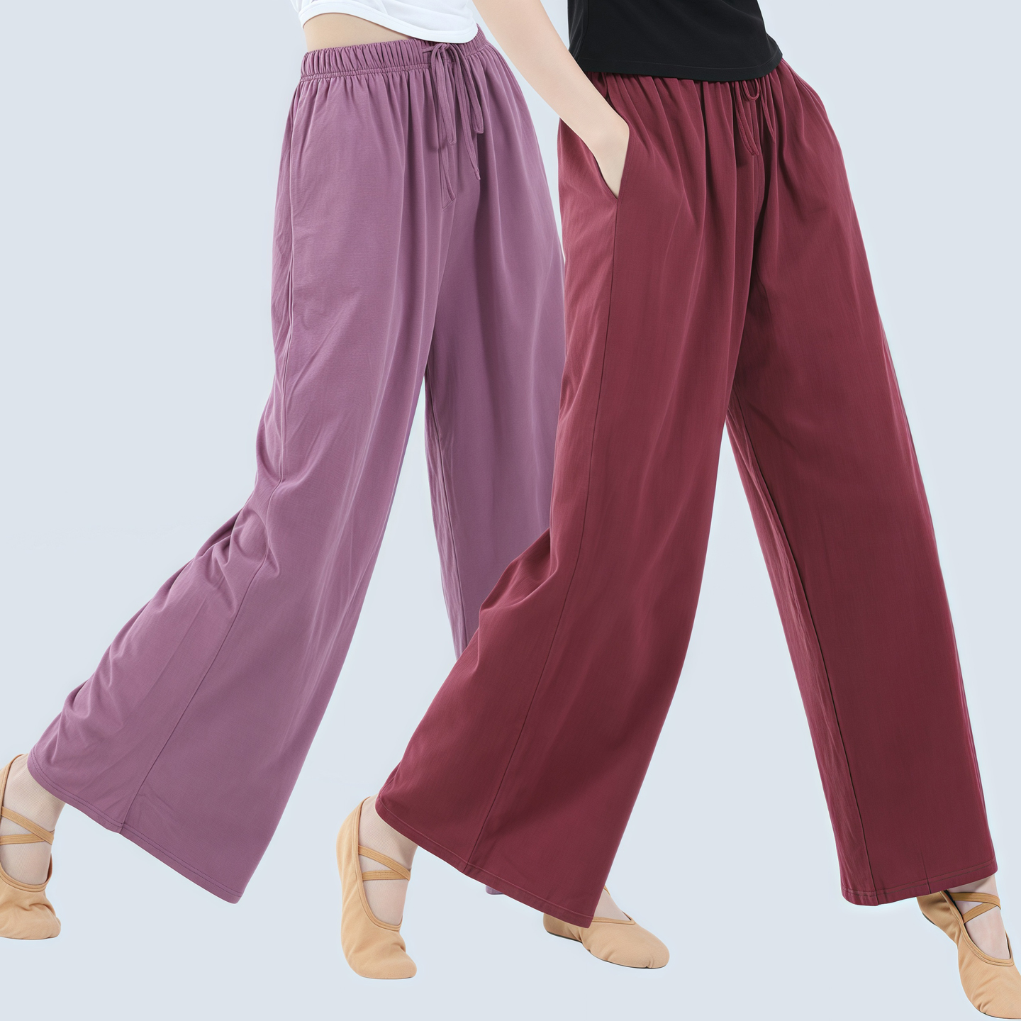 舞蹈裤女款宽松阔腿裤形体练功裤