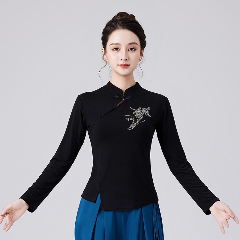 舞蹈练功服中式旗袍女跳舞练功裤