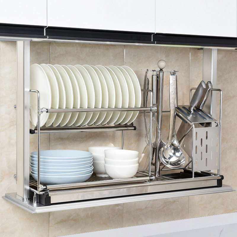 8DWL厨房吊柜智能感应电动升降机橱柜顶柜开门调味拉篮双层碗碟置,家装主材,拉篮,淘宝优惠券,粉丝福利购,淘宝优惠卷