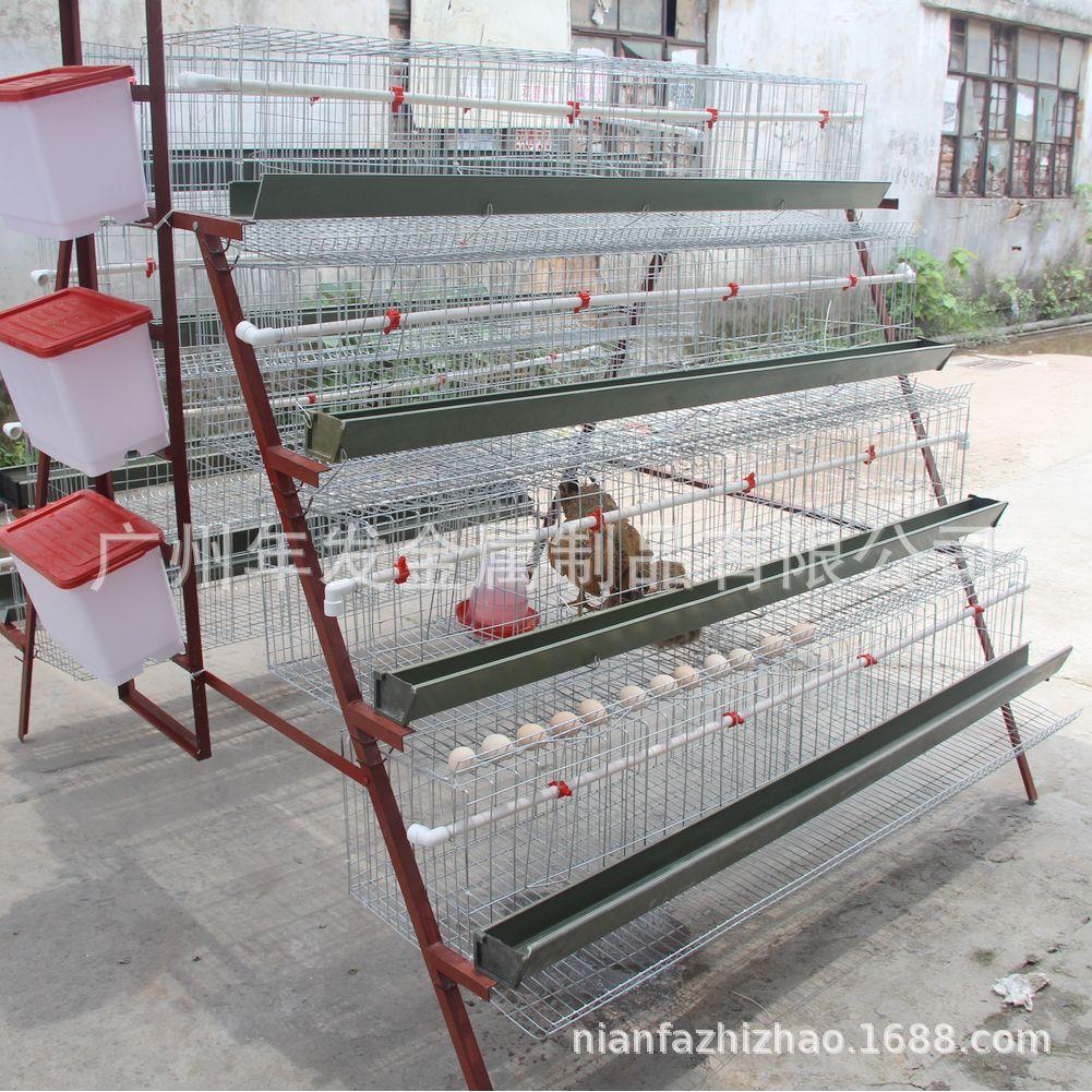 ch层icken cages厂家出口层镀锌蛋鸡笼三四双层式蛋鸡OMS笼养立殖