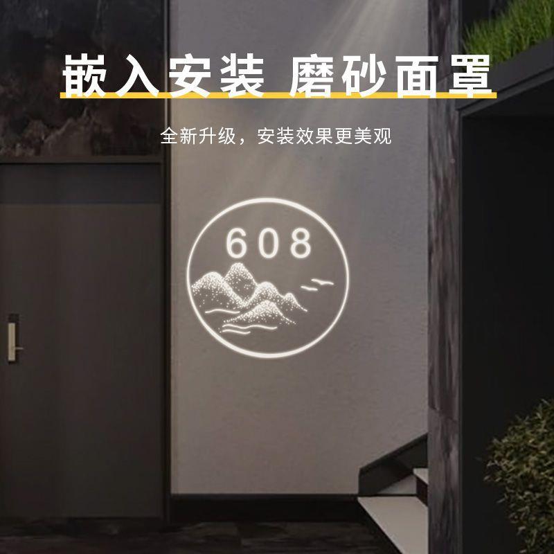 房号投影灯商用定做文字酒走图地案店廊过道室内面指示标识XY门牌
