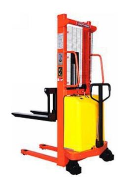 半电动液压堆高叉车 1T 步行走式装 电动升CDSD1T/12高车卸车 吨