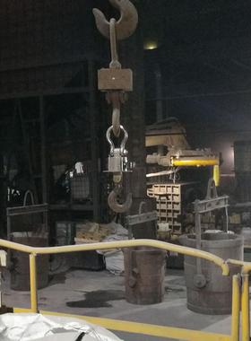 炼钢厂高耐子温无线吊 2吨隔热型行车吊钩称 无秤OCS-HH线打印电