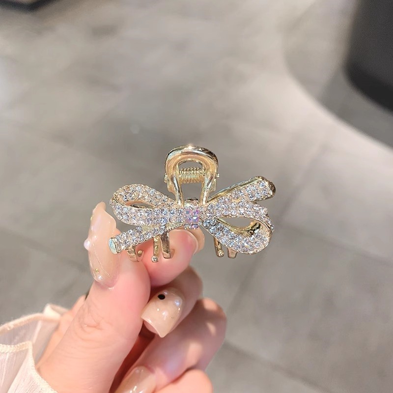 小号时尚日韩抓夹水钻蝴蝶结发抓