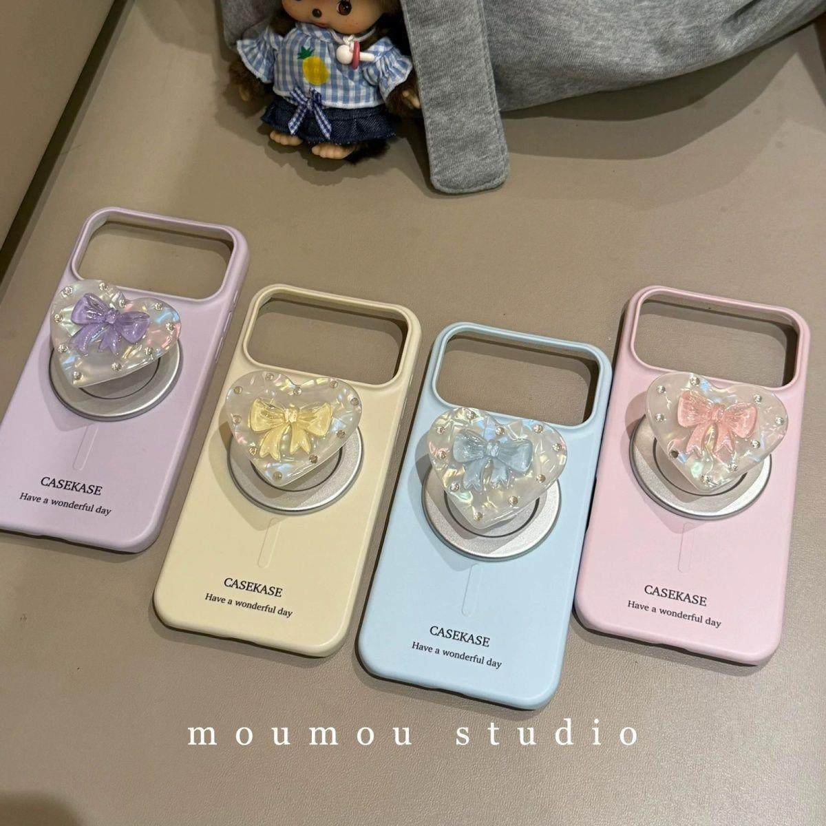 ins纯色蝴蝶结磁吸菲林适用iphone17promax苹果16手机壳15半包硬,3C数码配件,手机保护套/壳,淘宝优惠券,粉丝福利购,淘宝优惠卷