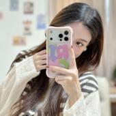 创意多巴胺彩色Rich字母笑脸适用iPhone17promax苹果14手机壳16