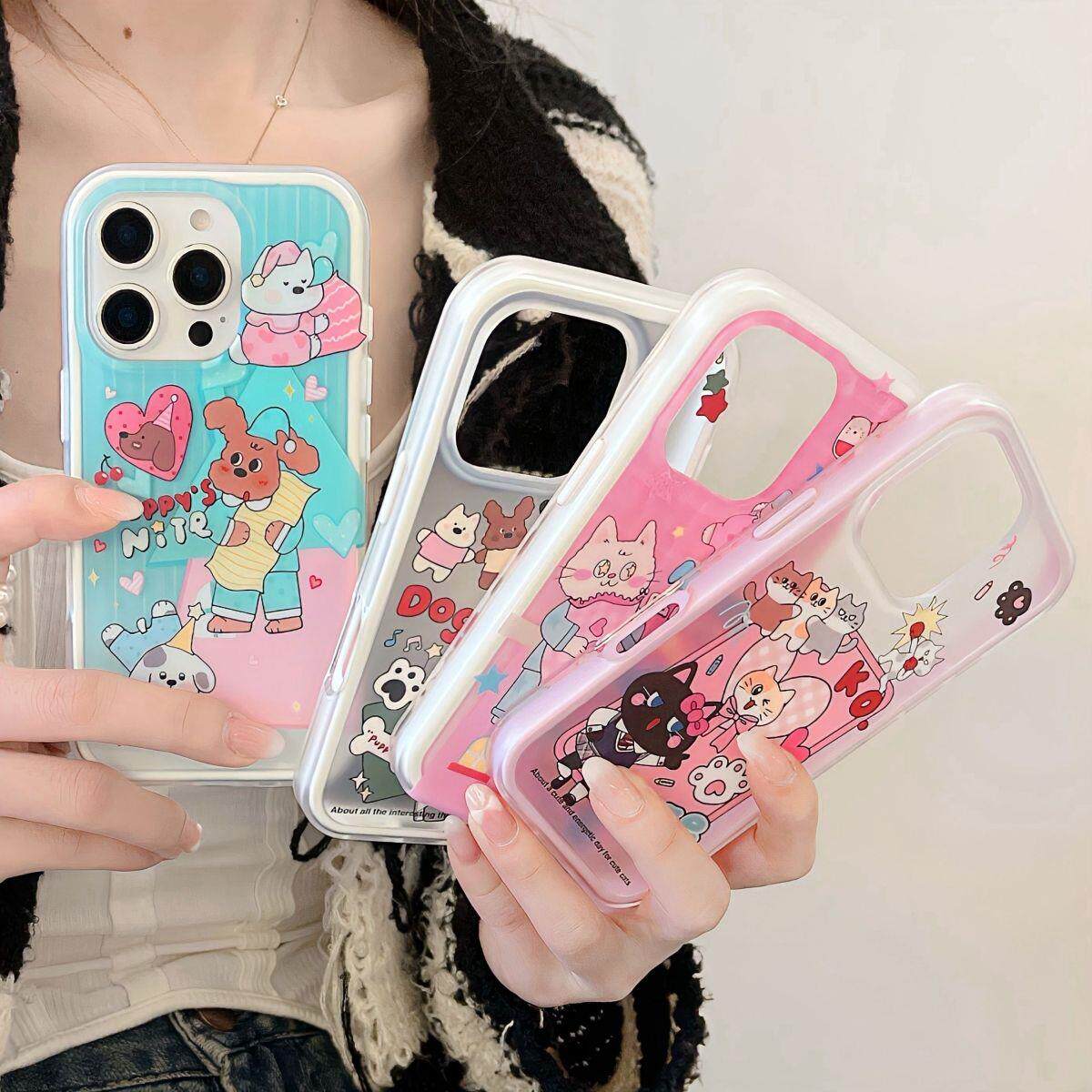 耳机狗狗&地毯猫咪适用于苹果15手机壳可爱16pro手机保护套ins17