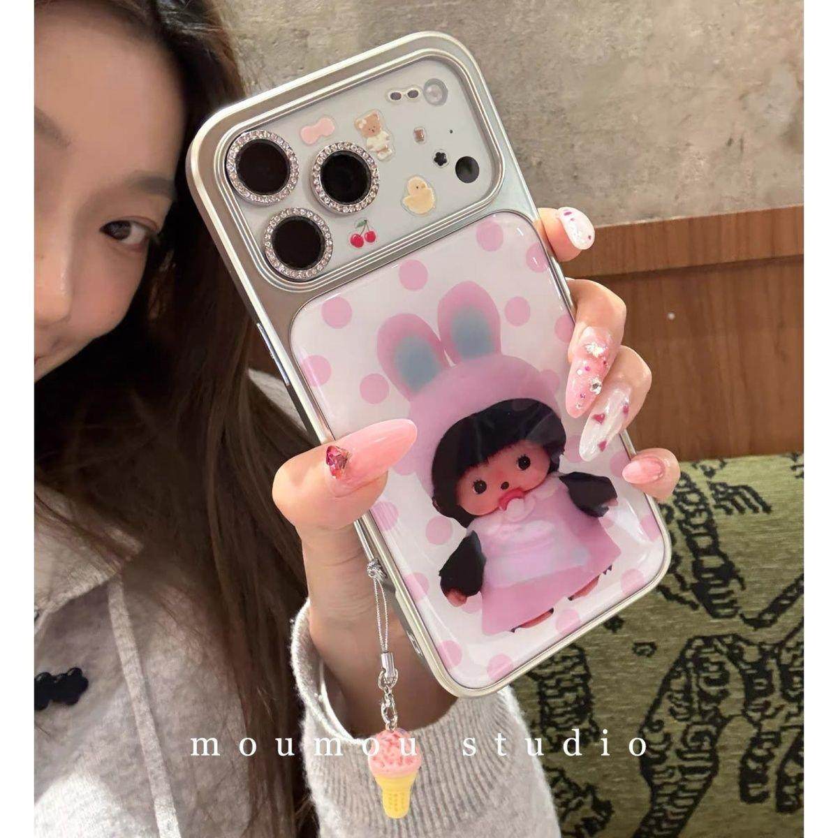 可爱卡通波点公仔小熊适用iPhone17promax手机壳苹果16全包15防摔,3C数码配件,手机保护套/壳,淘宝优惠券,粉丝福利购,淘宝优惠卷