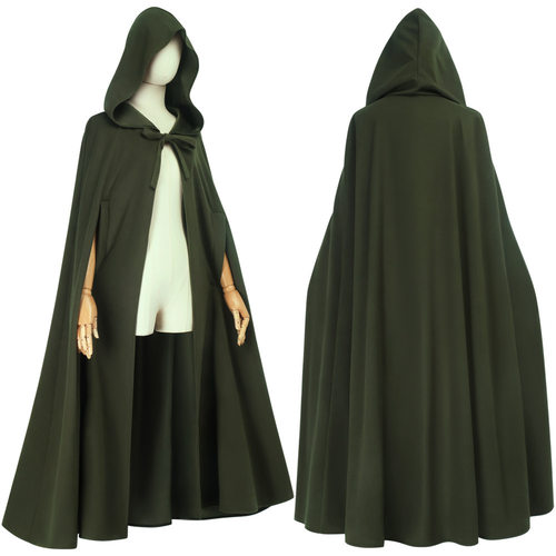 万圣节中世纪呢子斗篷霍比特人精灵cos披风现货绿色精灵cos衣服