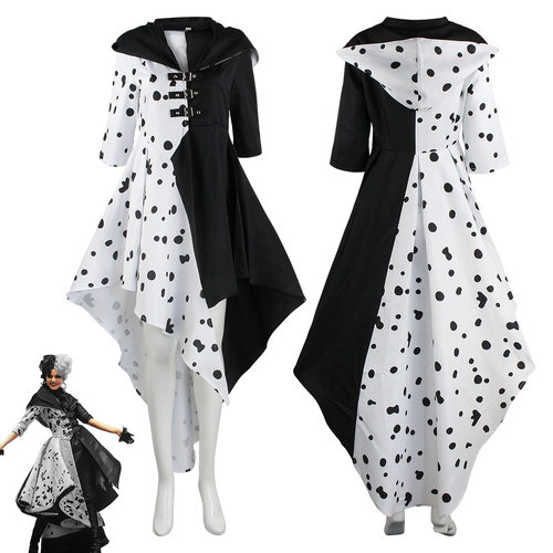 101忠狗黑白魔女库伊拉Cruellade德维尔cosplay连衣裙现货速发