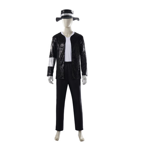 儿童麦克杰克逊cos模仿cos服装踢踏舞MJ舞蹈表演服装万圣节演出服