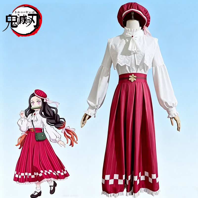 鬼灭之刃cos服祢豆子cosplay五周年纪念音乐会cosplay二次元服装图片