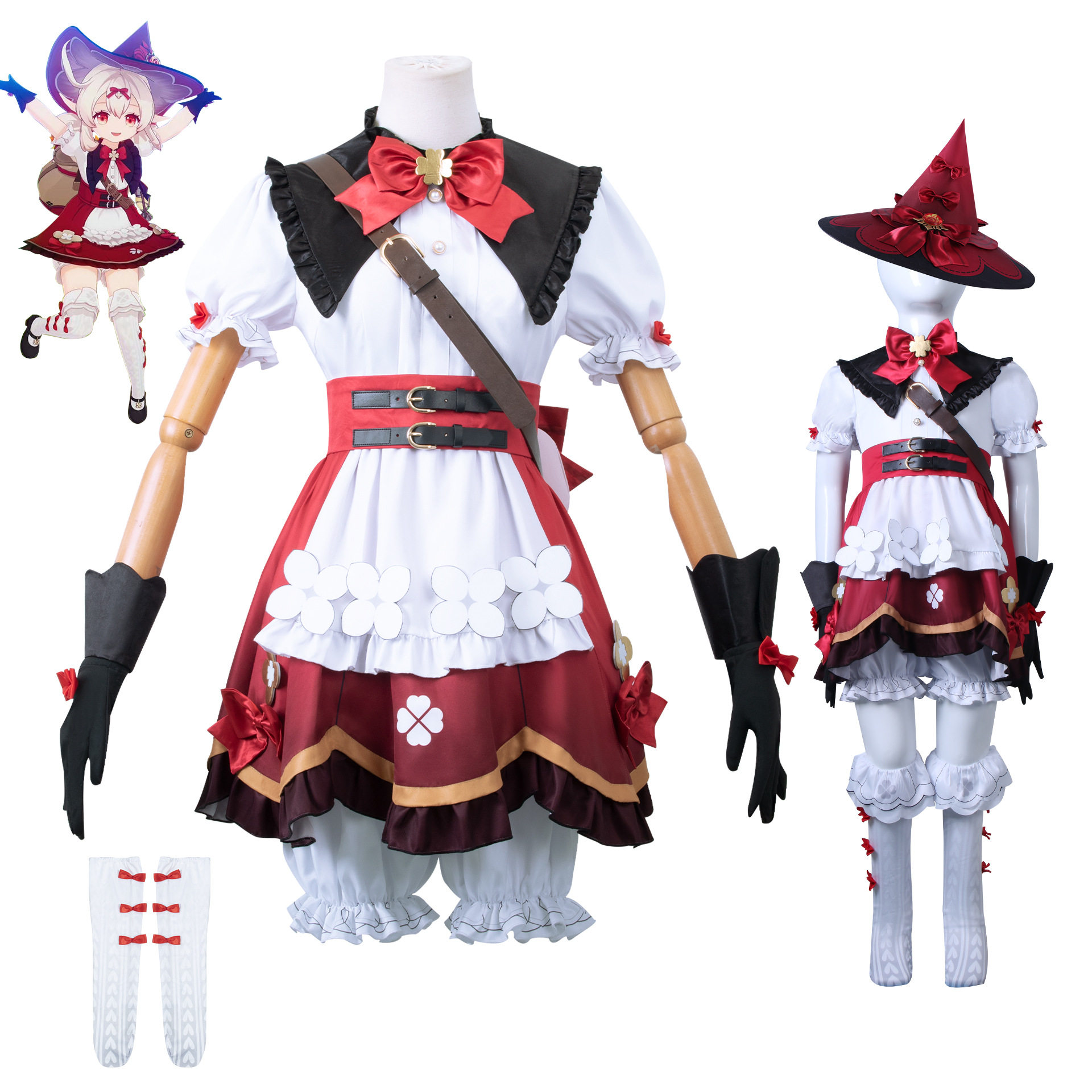 儿童原神cos服可莉女巫套装洛丽塔cosplay游戏服装全套装图片