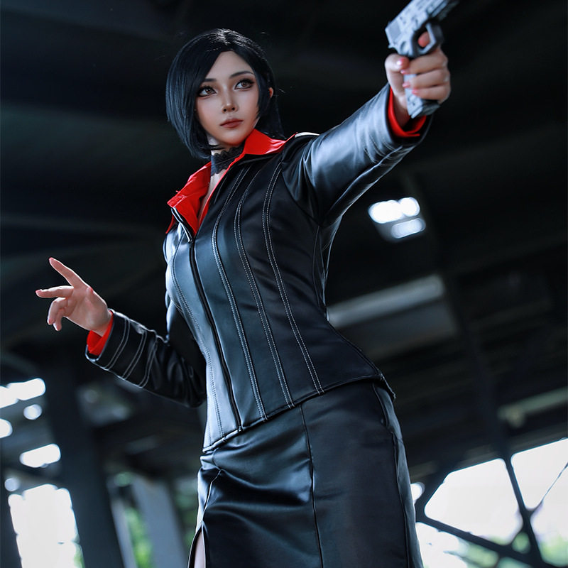 娜袅艾达王cos服生化危机诅版皮衣全套万圣节Ada里昂cosplay图片