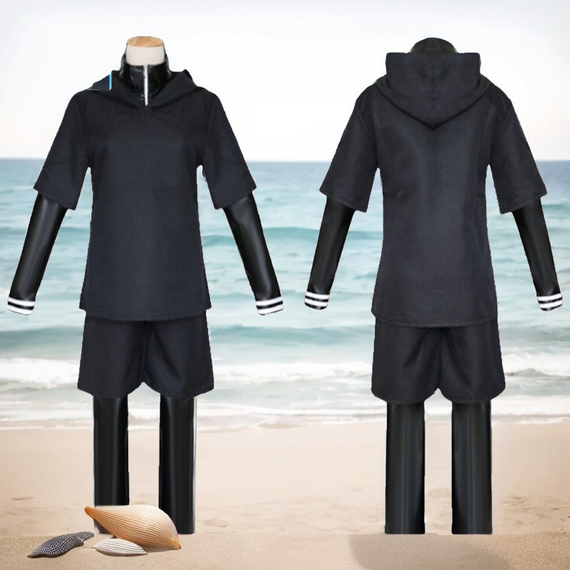 东京食尸鬼喰种黑化金木研cosplay战斗服弹力皮衣4件套现货代发