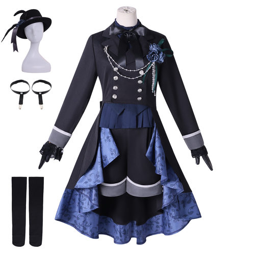 外贸款黑执事cos服黑玫瑰夏尔cosplay二次元动漫角色扮演服装