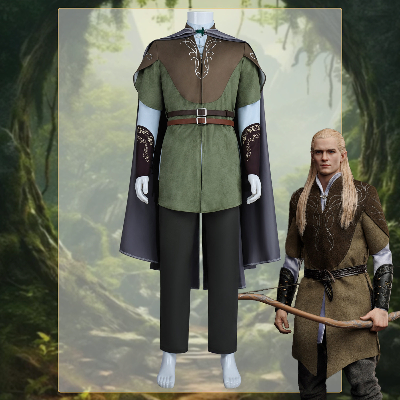 指环王1：护戒使者莱戈拉斯cos服电影同款cosplay套装万圣节现货图片