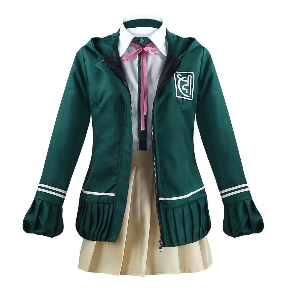 弹丸论破2七海千秋cos服动漫服装戏服装女cosplay绿色jk制服