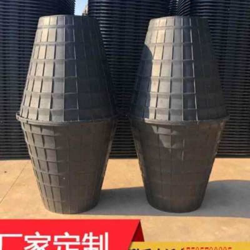 新农村旱厕厕所改造专用双瓮式化粪桶地埋式黑色三翁塑料化粪池罐