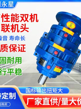 双机串联机头常州摆线针轮减速机国标卧式立式BWED/BLED/XWED法兰