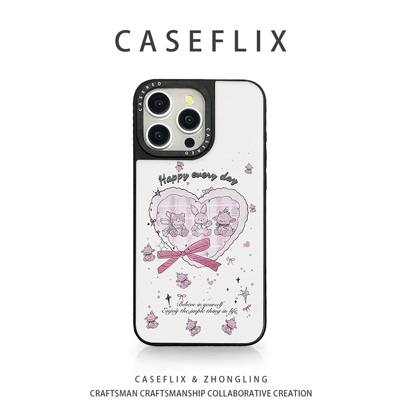 苹果17卡通三只小动物手机壳