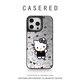 CASERED哈喽凯蒂猫适用于苹果17手机壳新款 小米15华为pura80黑框镜面vivo荣耀iPhone16promax 13OPPO14三星