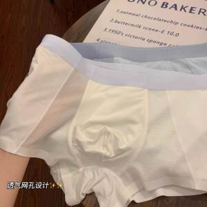 欧洲站~意大利奢华进口！薄款莫代尔棉运动透气无痕冰丝四角宽松