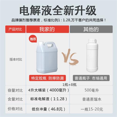 电池水原液汽车货车通用修复液铅酸蓄电池电瓶车补充液电瓶液大桶