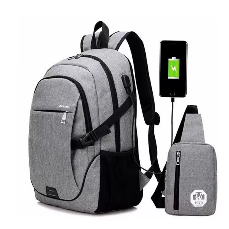 Laptop Backpack with usb school backpack bag for men's