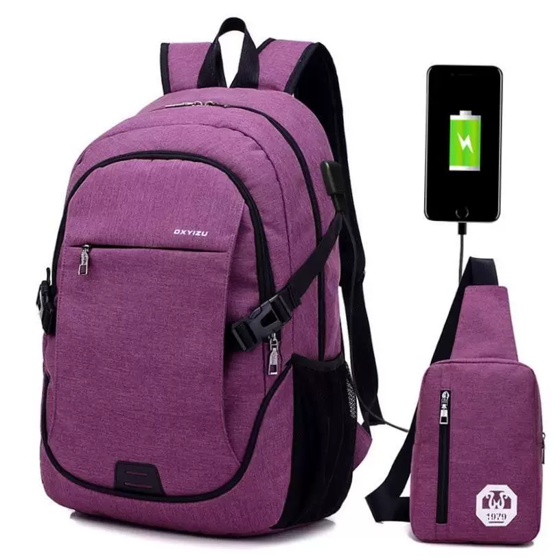 Laptop Backpack with usb school backpack bag for men's