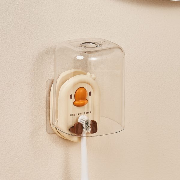 洗漱杯壁挂牙刷置物架漱口杯杯架电动牙刷免打孔子卫生间挂架可爱