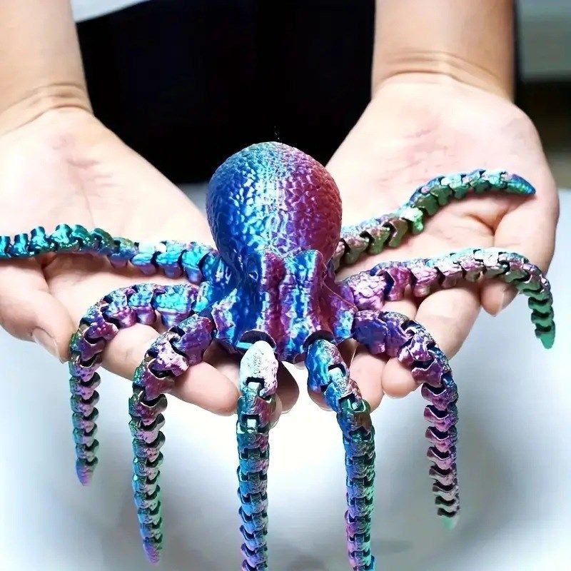 3D打印章鱼可活动关节玩具八爪鱼装饰布景大乌贼鱼缸摆件模型章鱼,玩具/童车/益智/积木/模型,仿真/动物玩偶,淘宝优惠券,粉丝福利购,淘宝优惠卷
