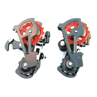 眼拨勾拨两款 山地车自行车7速21速后拨后变速器 黑色后变速器