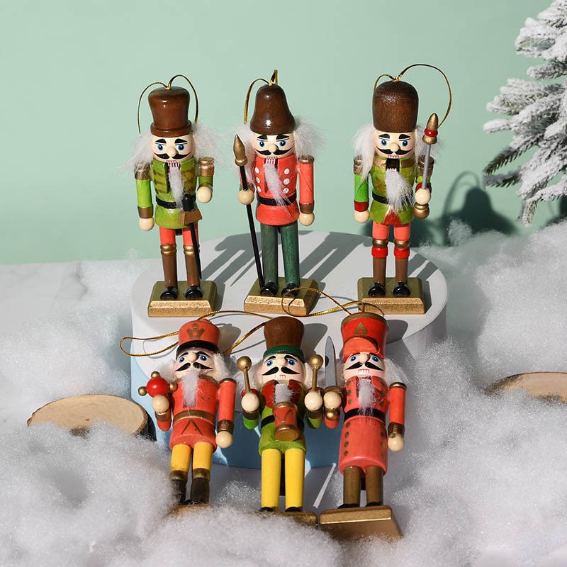 创意家居摆件胡桃兵木质装饰品景区小礼品六件套新款胡桃夹子