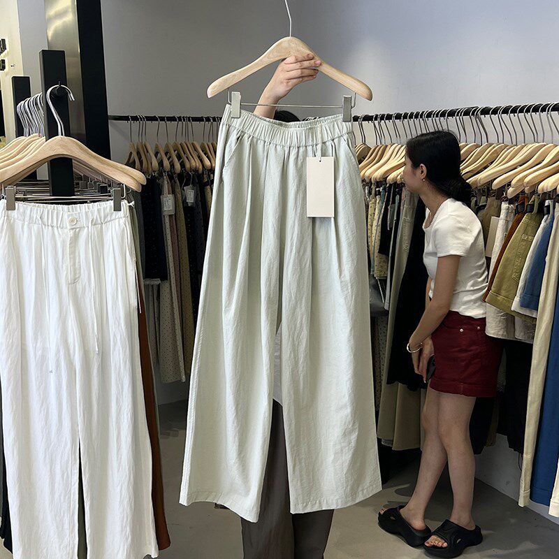 十三行女装日系慵懒山本裤夏天裤子薄H款宽松阔腿裤垂感休闲直筒