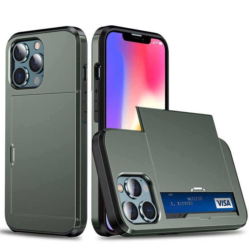 可放两张卡适用苹果15promax手机壳14卡片iPhone13插卡12背面卡套11背部x卡夹装卡收纳双卡证件侧边开口XR套