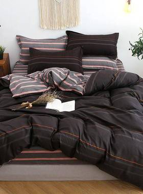 Duvet Cover Bed Sheet 4 Set Bedding Sheets School 磨毛四件套