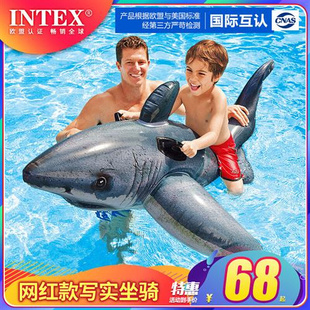 儿童成人水上坐骑动物造型男女游泳圈充气玩具大号浮床浮排