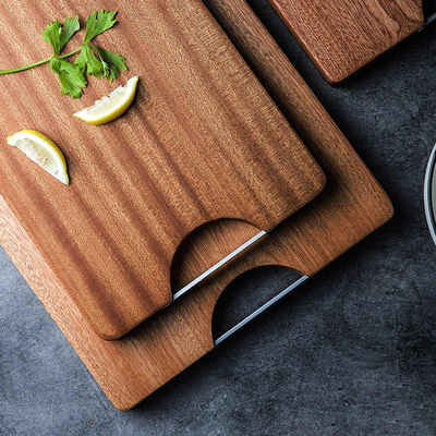 舍里日式乌檀木菜板实木菜板整木菜墩切菜板粘板厨房砧板家用案板