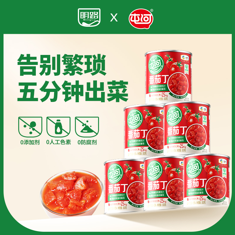 屯河【天然0添加剂】番茄丁罐头