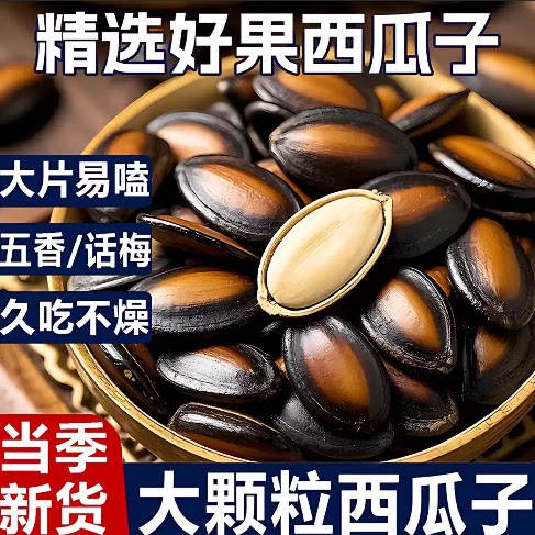 新货西瓜子两种口味五香醇厚话梅酸甜果仁酥脆解馋下酒实惠袋装
