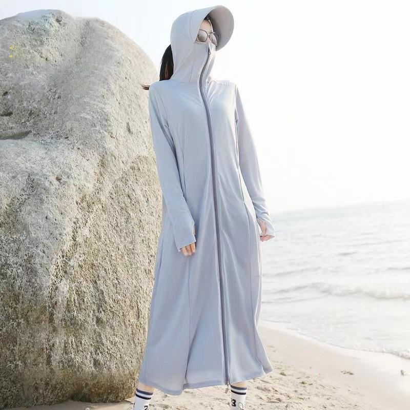 防晒衣女款夏季2025新款长款过膝全身防紫外线冰丝透气防晒服外套