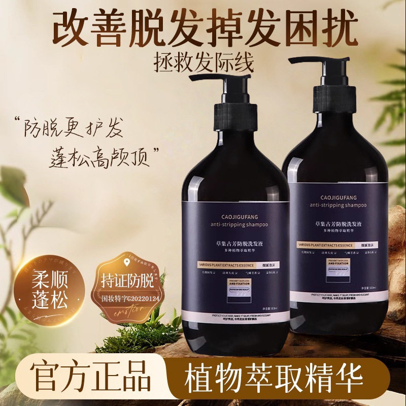 防脱洗发水育发防脱洗发液侧柏叶何首乌生姜跨境洗头膏防脱固发