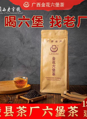 广西横县金花六堡茶2005年桂青种品鉴装陈年茶老茶100克袋装